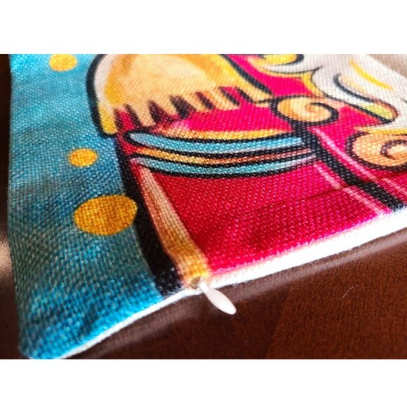 Christmas Pillow Covers Nutcracker Decoration Accent Holiday Xmas Decor Blue 4pc - Picture 10 of 13